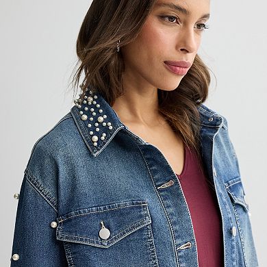 Women's Apt. 9® Oversized Denim Jacket