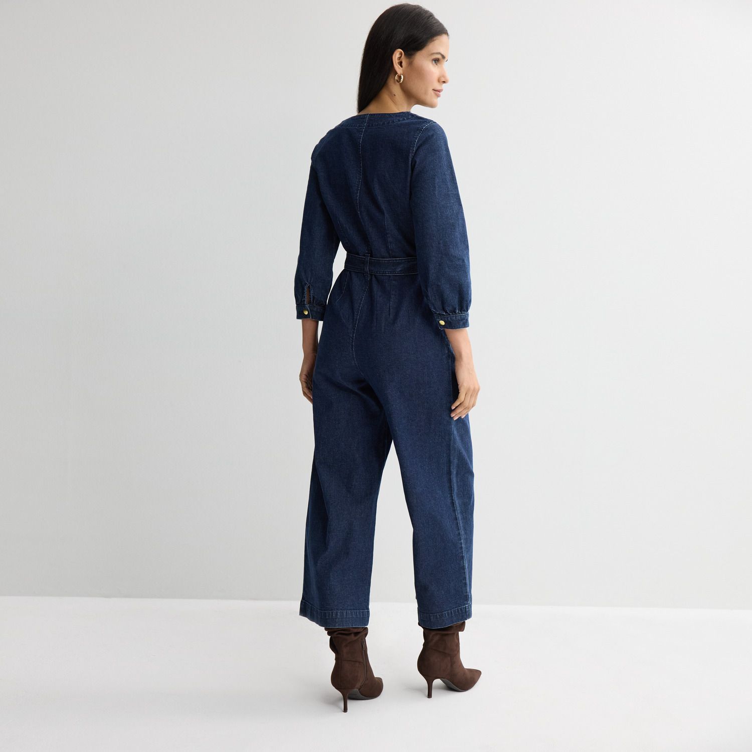 Женский комбинезон Nine West Zip Front Denim Jumpsuit — фото 2