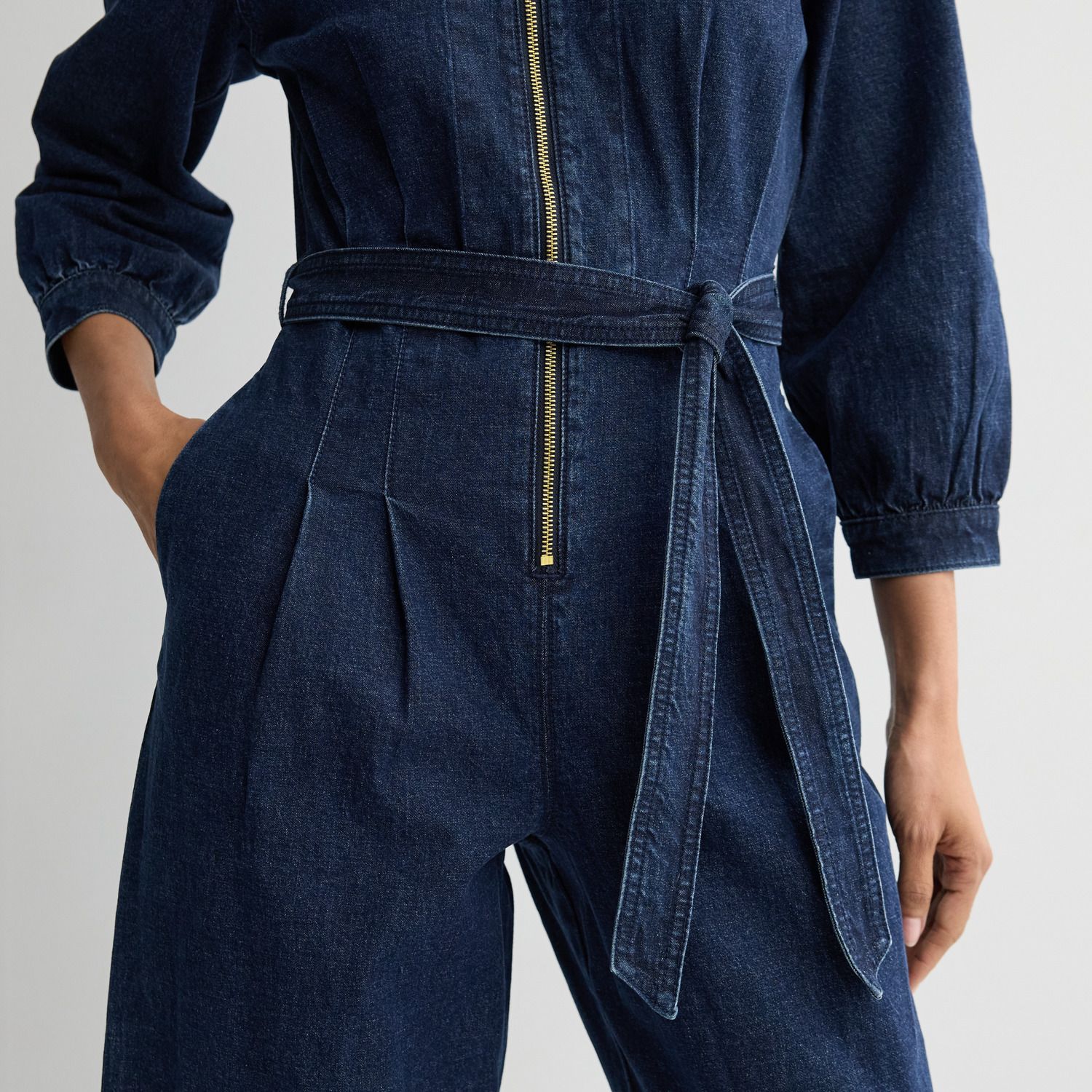 Женский комбинезон Nine West Zip Front Denim Jumpsuit — фото 3