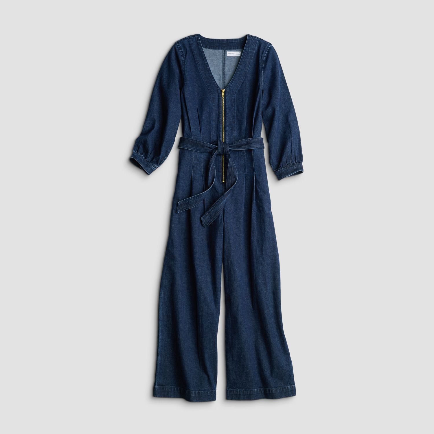 Женский комбинезон Nine West Zip Front Denim Jumpsuit — фото 5