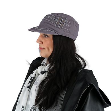 CTM Women's Distressed Cadet Hat