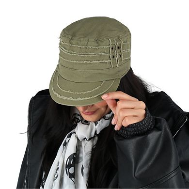 CTM Women's Distressed Cadet Hat