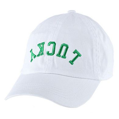 CTM Unisex Lucky Upside Down Embroidered Baseball Cap