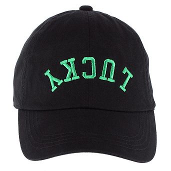 CTM Unisex Lucky Upside Down Embroidered Baseball Cap