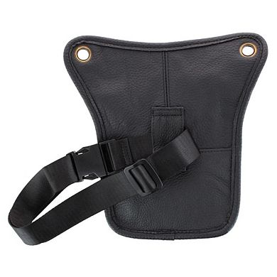 CTM Covertible Leather Waistpack and Crossbody Travel Bag