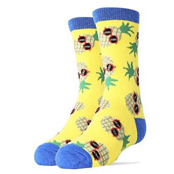 Pineapple Dude Yellow Socks