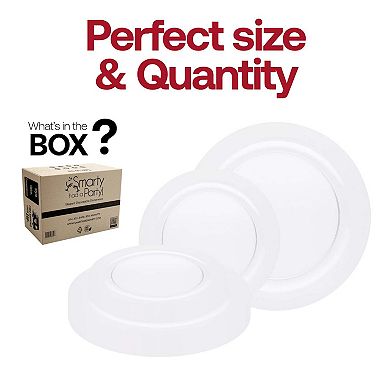Economy Round Plastic Dinnerware Set - 120 Count