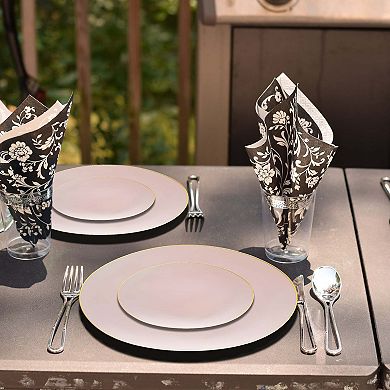 10.25" Organic Round Plastic Dinner Plates 120 Plates