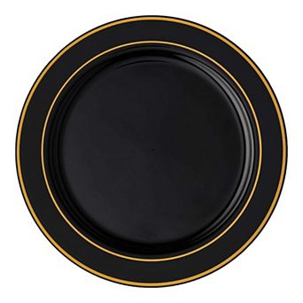 10.25" Edge Rim Plastic Dinner Plates - 120 Plates