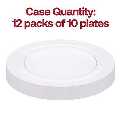 10.25" Economy Round Plastic Dinner Plates - 120 Plates