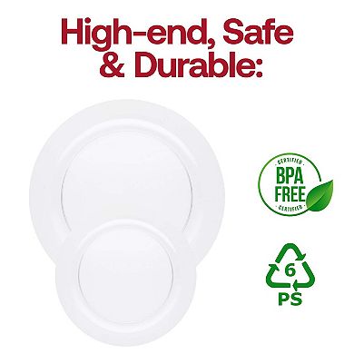 6.25" Economy Round Plastic Pastry Plates - 120 Plates