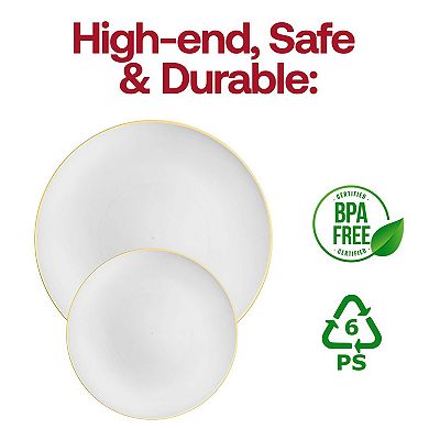 7.5" Organic Round Plastic Salad Plates 120 Plates