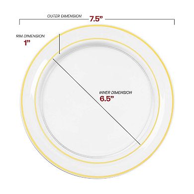 Edge Rim Plastic Dinnerware Sets - 120 Count