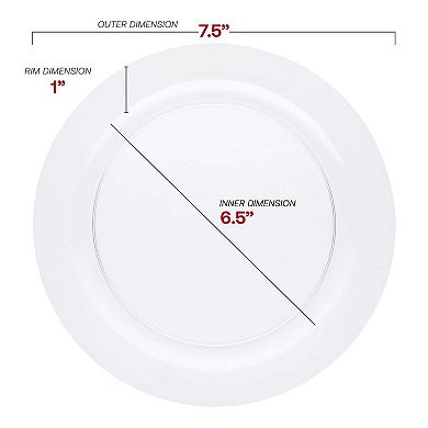 7.5" Economy Round Plastic Salad Plates - 120 Plates