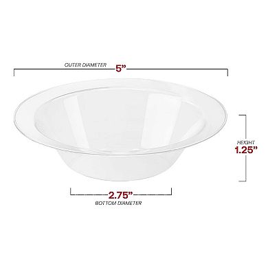 Clear Economy Round Plastic Dessert Bowls- 120 Bowls
