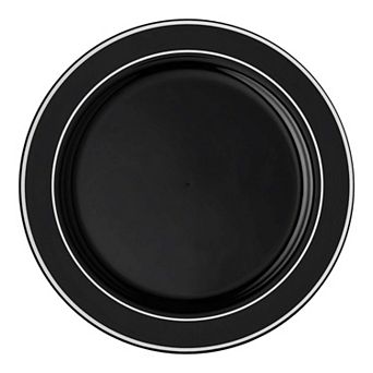 7.5" Edge Rim Plastic Salad Plates - 120 Plates