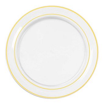 7.5" Edge Rim Plastic Salad Plates - 120 Plates