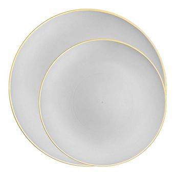 Organic Round Plastic Dinnerware Sets 120 Count
