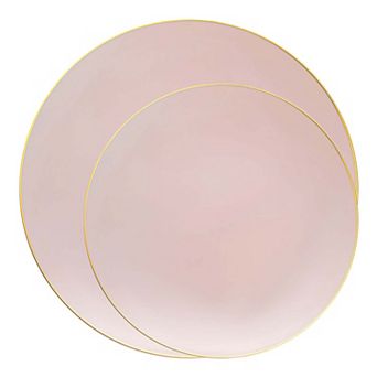Organic Round Plastic Dinnerware Sets 120 Count
