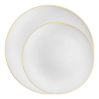 Organic Round Plastic Dinnerware Sets 120 Count
