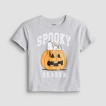 Girls 6-16 Peanuts Snoopy & Woodstock Pumpkin Spooky Season Graphic Tee