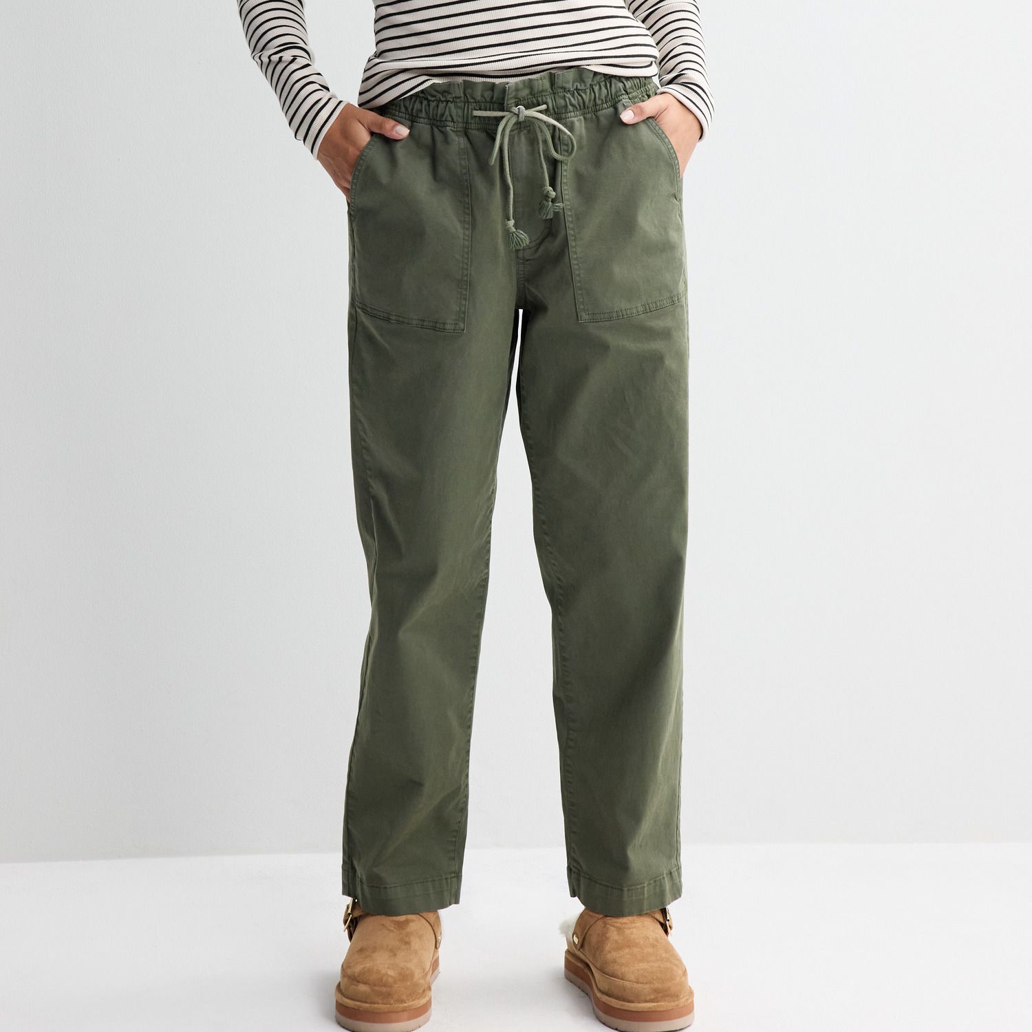 Женские брюки Sonoma Goods For Life Comfort Waist Straight Leg, цвет: Армейский — фото 1