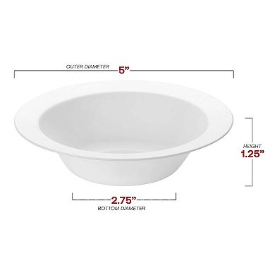 Edge Rim Disposable Dessert Bowls - 120 Bowls