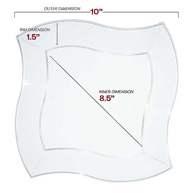 Wave Plastic Dinnerware Set - 120 Count