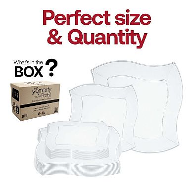 Wave Plastic Dinnerware Set - 120 Count