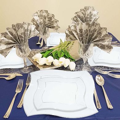 Wave Plastic Dinnerware Set - 120 Count