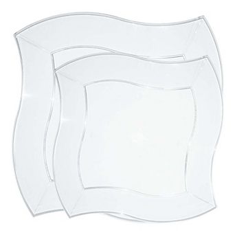 Wave Plastic Dinnerware Set - 120 Count