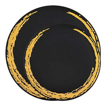 Moonlight Round Plastic Dinnerware Sets 120 Count