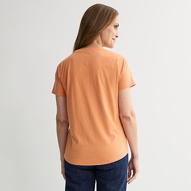 Women's Halloween Glitter Pumpkins Grid Graphic Tee