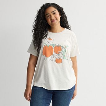 Plus Size Disney's Winnie the Pooh & Piglet Halloween Pumpkins & Costumes Graphic Tee