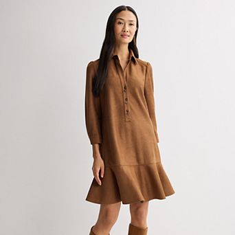 Women's Robbie Bee Long Sleeve Chiffon Mini Dress