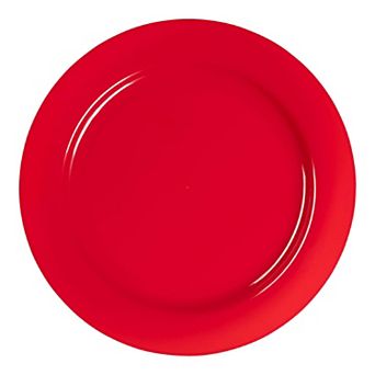 10.25" Holiday Round Plastic Dinner Plates 120 Plates