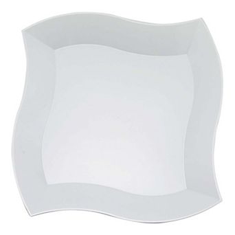 10" Wave Plastic Dinner Plates - 120 Plates
