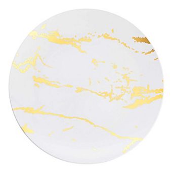 10.25" Marble Stroke Plastic Dinner Plates - 120 Plates