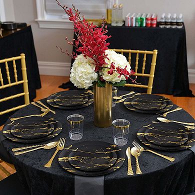 7.5" Marble Stroke Plastic Salad Plates - 120 Plates