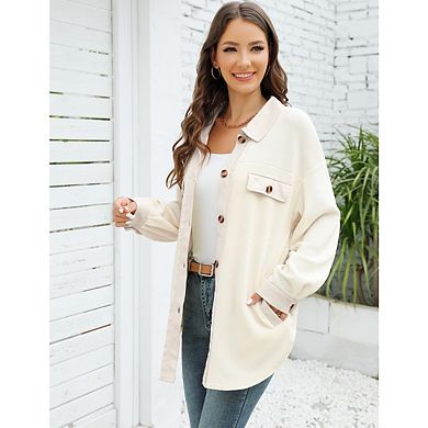 Womens Button Down Long Sleeve Dressy Casual Tops Fashion Clothes