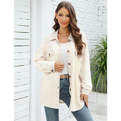 Womens Button Down Long Sleeve Dressy Casual Tops Fashion Clothes
