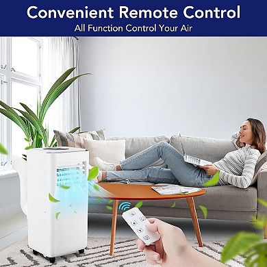 10000 BTU Portable Air Conditioner,3-In-1 With Dehumidifier & Fan, Auto Swing, Sleep Mode, 24H Timer