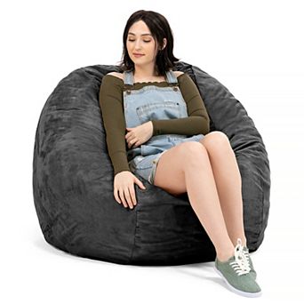 Jaxx 4 ft Round Bean Bag Chair for Adults
