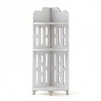 Corner Wood 3 tier Shelf Stand for Narrow Space