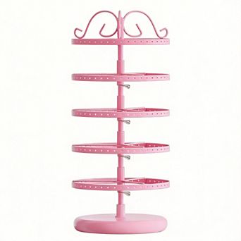 Rotating Metal Earring Tree Stand 5 tier Adjustable Earring Holder