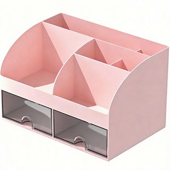 Pen Holder 6 Compartments 2 Drawers  Desk Organizer