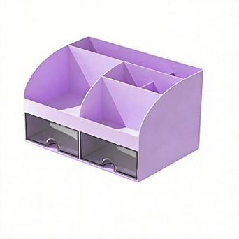 Pen Holder 6 Compartments 2 Drawers  Desk Organizer