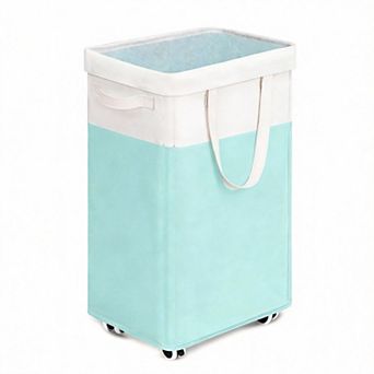 Rolling Collapsible Laundry Hamper 75L