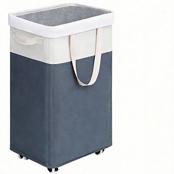 Rolling Collapsible Laundry Hamper 75L