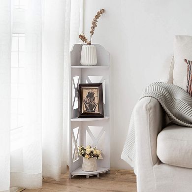 Corner Shelf 3-Tier Bathroom Storage Rack Over Toilet